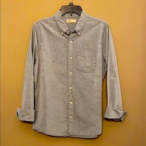 Hollister Casual Button Down Shirt - Light Gray